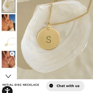 Silver Initial Disc Necklace